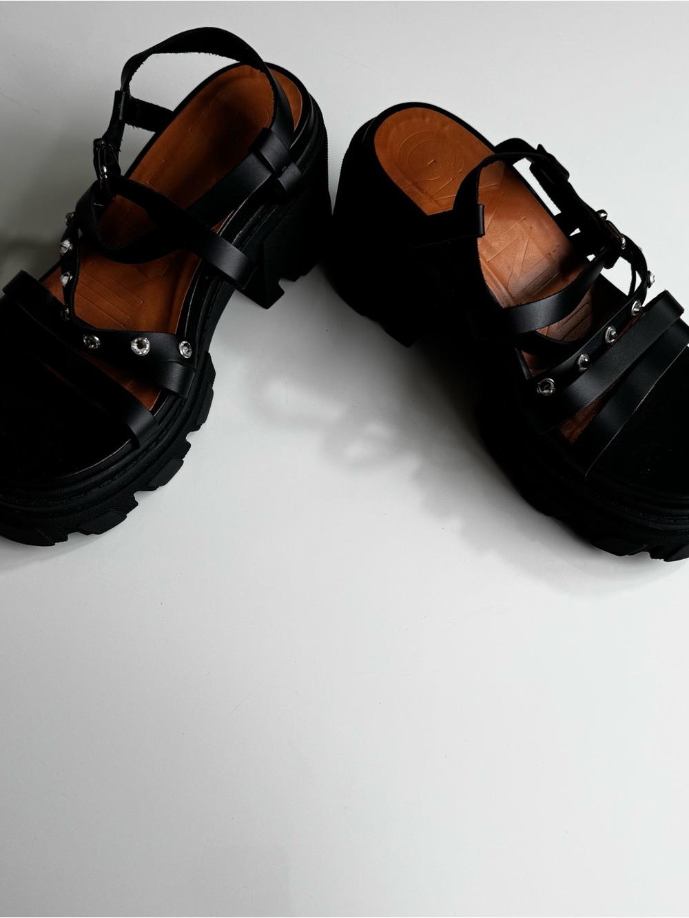 Ganni Chunky Black Platform Sandals - Women's Strappy Comfort